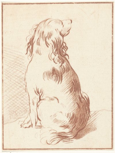 Sitting Dog by Bernhard Schreuder