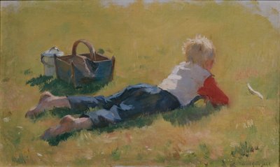 Little Child in the Grass by Bernt Groenvold