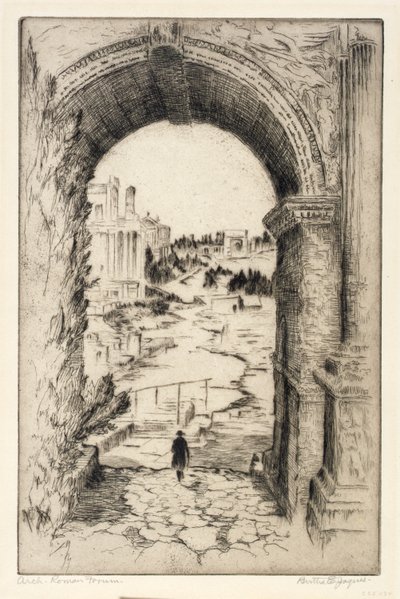 Arch, Roman Forum by Bertha E. Jaques