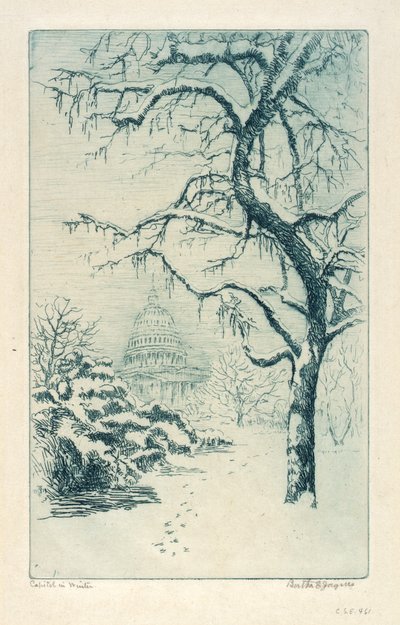 Capitol in Winter by Bertha E. Jaques