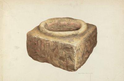 Sandstone Holy Water Font by Bertha Semple