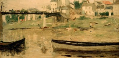 Boats on the Seine by Berthe Morisot