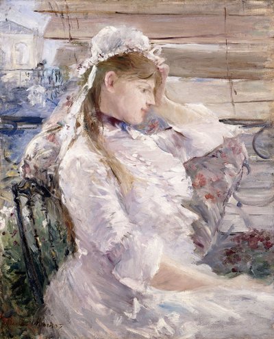 Behind the Blinds by Berthe Morisot