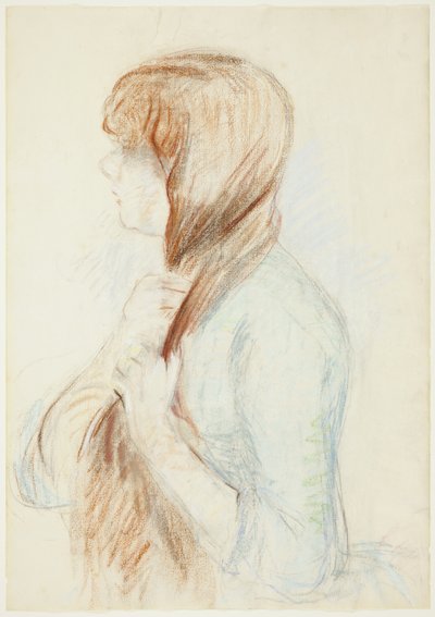 Girl Plaiting her Hair by Berthe Morisot