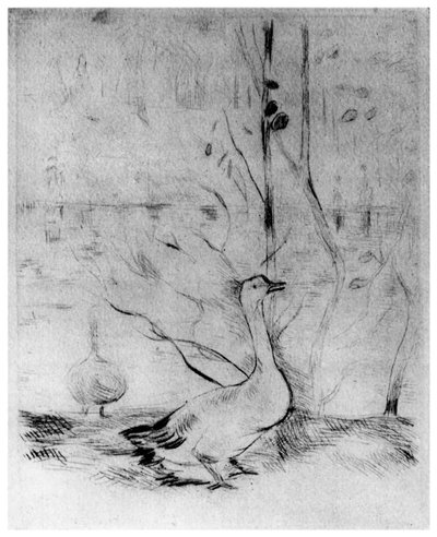 The Geese by Berthe Morisot