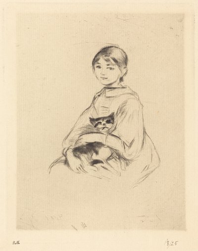 Little Girl with Cat, 1888-1890 by Berthe Morisot