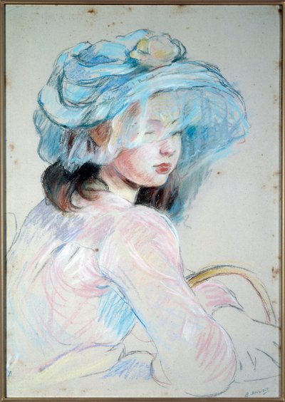 Little girl with basket by Berthe Morisot