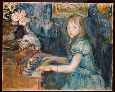 Lucie Leon at the Piano, c.1892 by Berthe Morisot