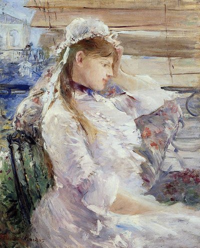 Profile of a seated young woman by Berthe Morisot