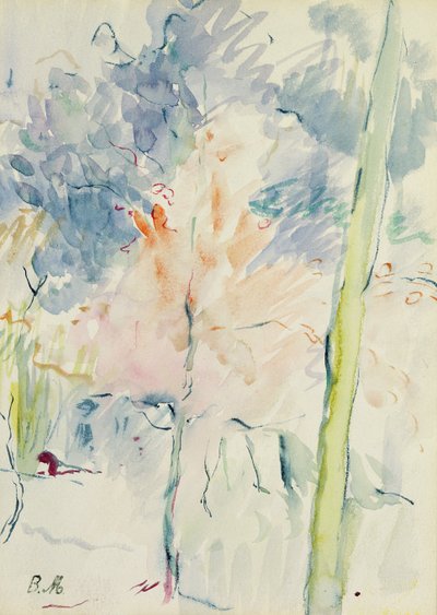 Red Tree in a Wood, 1893 by Berthe Morisot