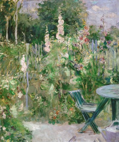 Roses Tremieres (Hollyhocks) by Berthe Morisot