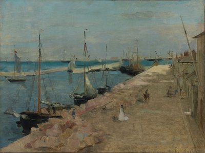 The Harbor at Cherbourg by Berthe Morisot