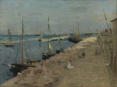 The Harbour at Cherbourg by Berthe Morisot