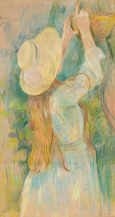 Young Girl Holding a Basket by Berthe Morisot
