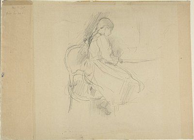 Young Girl Seated at a Table by Berthe Morisot