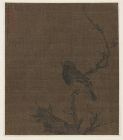 Sleeping Bird on a Prunus Branch by Bian Wenjin