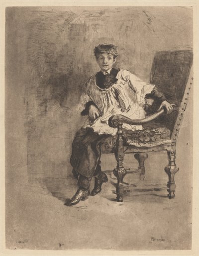 Seated Acolyte, c. 1872 by Bianchi Mose