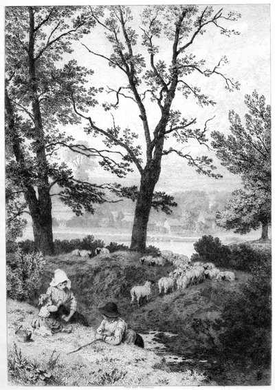 The Little Shepherds, c1930s by Birket Foster