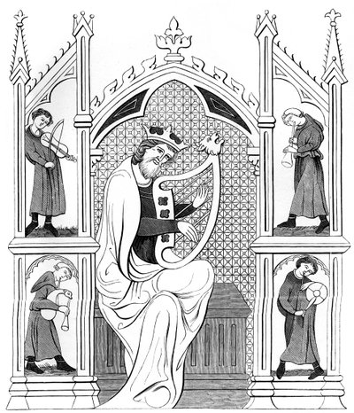 Music Concert, 13th Century 1849 by Bisson and Cottard