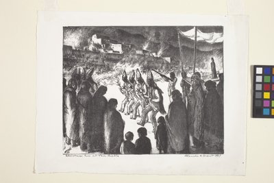 Christmas Eve At Taos Pueblo by Blanche Grant