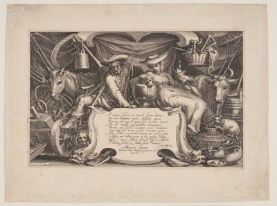 Title-plate, from Landscapes with Farmhouses by Boetius Adams Bolswert