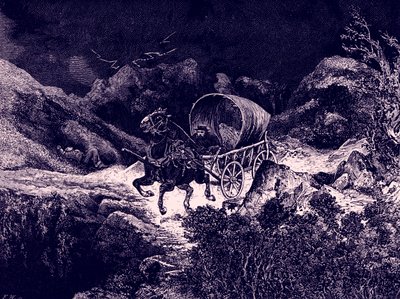 California Wagon Ride by Night by Bohuslav Kroupa