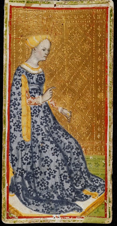 Queen of Wands. Tarot Card by Bonifacio Bembo