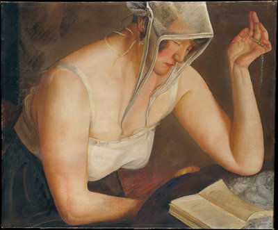 Woman Reading by Boris Dmitrievich Grigoriev