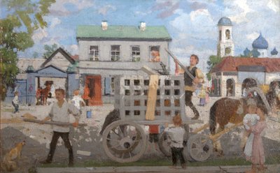Dog Catchers by Boris Mikhailovich Kustodiev