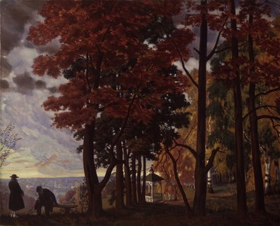 Autumn by Boris Mikhailovich Kustodiev