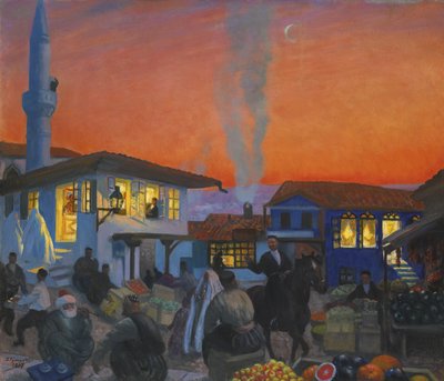 Bakhchisaray by Boris Mikhailovich Kustodiev