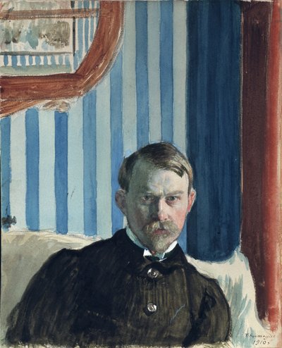 Self-portrait by Boris Mikhailovich Kustodiev