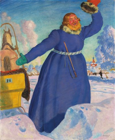 The Coachman by Boris Mikhailovich Kustodiev