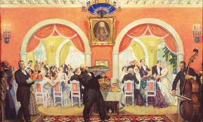 The Wedding Feast by Boris Mikhailovich Kustodiev
