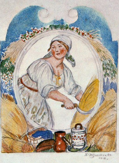 The Reaper by Boris Mikhailovich Kustodiev