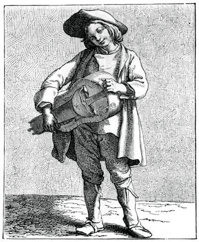 A Hurdy-Gurdy Player by Bouchardon