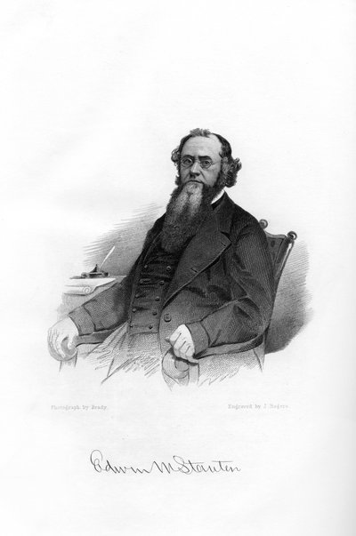 Edwin McMasters Stanton, American Lawyer, Politician, 1862-1867 by Brady