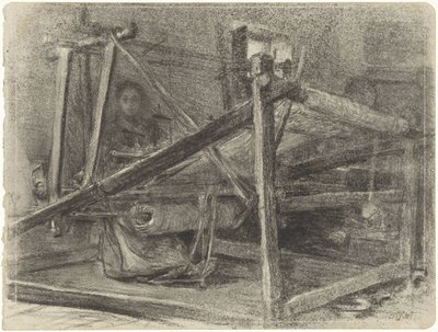 Loom and a Woman in the Background by Bramine Hubrecht