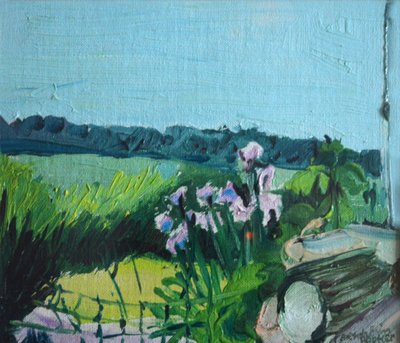 Irises in the Garden by Brenda Brin Booker