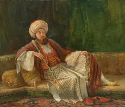 Western Gentleman in Oriental Costume by British Painter