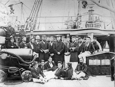 Officers on Board HMS Eclipse, c.1888 by British Photographer