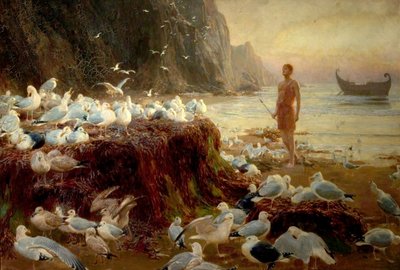An Old World Wanderer by Briton Riviere