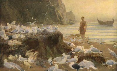An Old World Wanderer by Briton Riviere