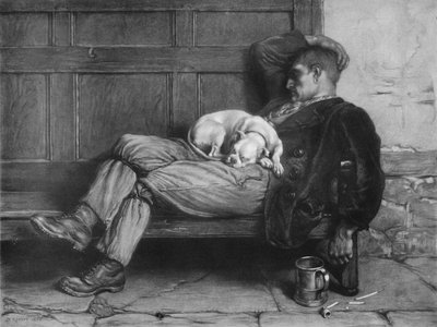 Let Sleeping Dogs Lie!, 1880, 1912 by Briton Riviere