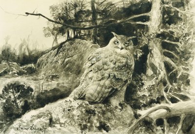 Eagle Owl by Bruno Andreas Liljefors