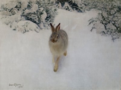 Hare in Winter by Bruno Andreas Liljefors