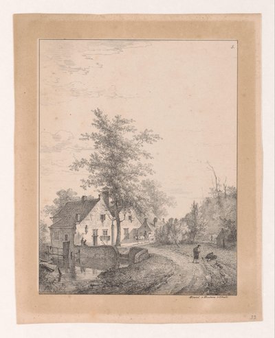 Country Road with Houses by Bruno van Straaten (I)