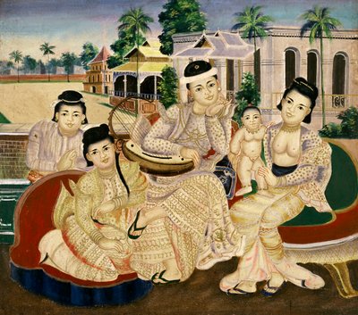 Family Portrait by Burmese School