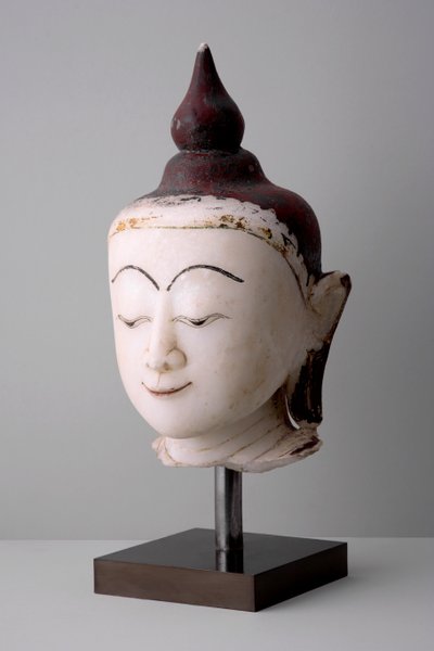 Head of a Buddha, Mon Style by Burmese School