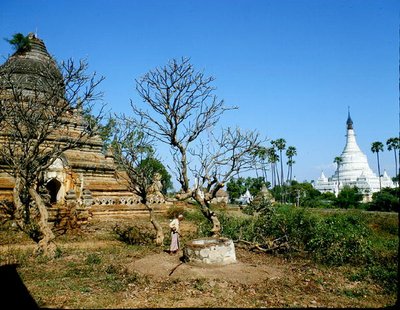 Pagodas Near the Irrawaddy River by Burmese School